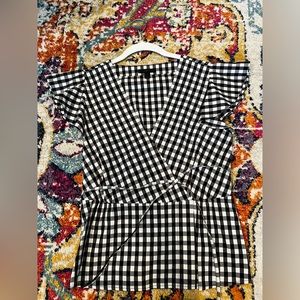 J.Crew Gingham Checked Blouse